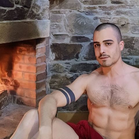 I looked around in a blood soaked-gown and I saw something they can't take away. 🔥🥋🩸 • #Fireplace #ShavedHead #HairyChest #OnTheFloor #YouAreEnough #BrokenHearted #Tattoo #Chest #LoveYourself #RippedBody #Pansexual